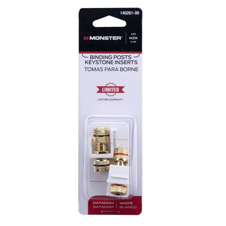 Monster Cable Just Hook It Up 0 ft. L Binding Posts Keystone Insert AWG 140261-00