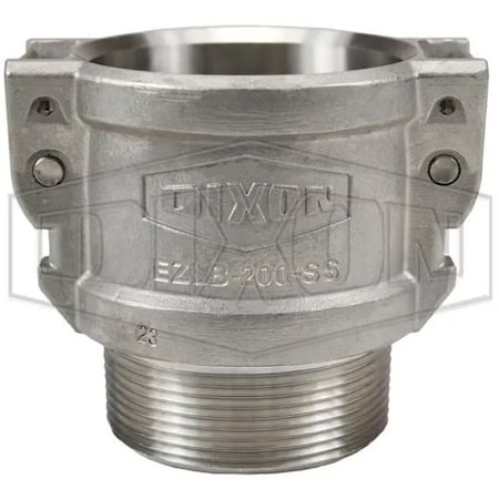 Dixon EZLink Type B Armless Cam and Groove Coupling, 3 in Nominal, Coupler x MNPT End Style, 316 SS EZL300-B-SS