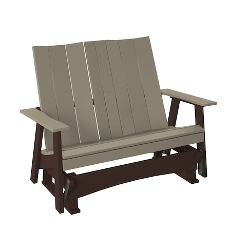 Polybird MODERN 4' GLIDER BENCH. WEATHERWOOD AND TUDOR BROWN POLYBIRD P63