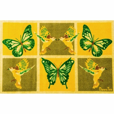 Floortex Door Mat, Nylon Fibres, 0.2 in Thick, Multi-colored, 20 in W x 30 in L FR4SR2030BY