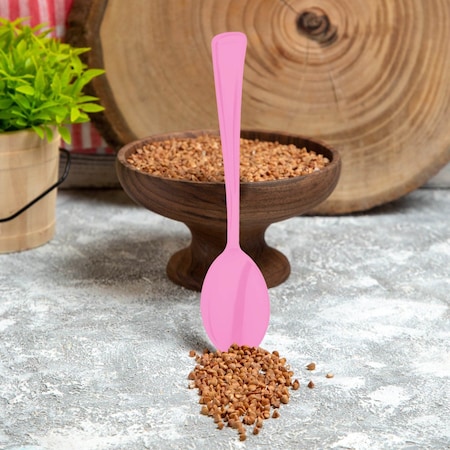 Smarty Had A Party Pink Disposable Plastic Party Spoons, 600PK 410S-P-CASE