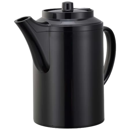 Service Ideas Plastic Teapot No Tether, Double Wall, 16 Ounce, Black TS612BL