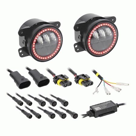 Jeep By Metra 4inch Fog Lights RGB Halo JP-702RGBFL