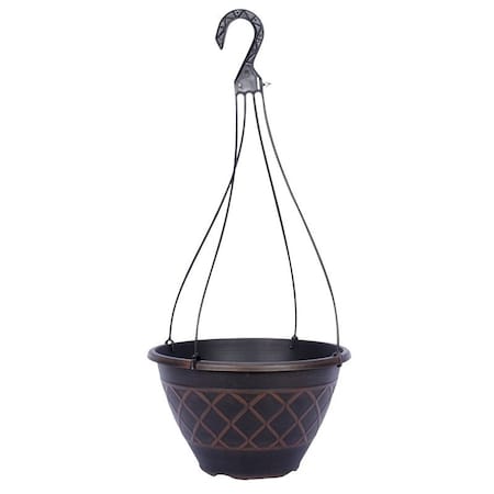 Southern Patio Hanging Basket Planter, Resin, Brown HDR-054825