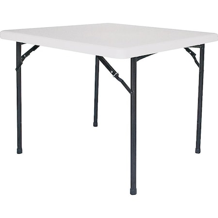 Simple Spaces Simple Spaces BT036X001A Square Folding Table, 660 lb Weight Capacity, White BT036X001A
