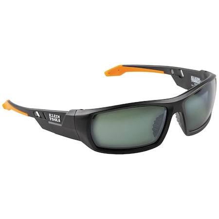 Klein Tools Safety Glasses, Anti-Fog & Anti-Scratch, Black/Orange Lens, Black/Orange Frame, Full-Frame 60539