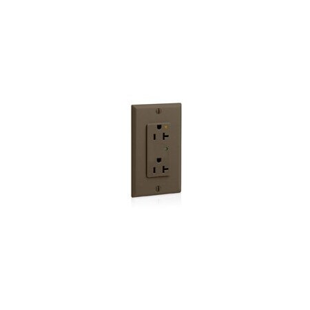 Leviton Surge Protector Receptacle, 20 Amp, 125 Volt, 5-20R NEMA, Brown 5380-IG