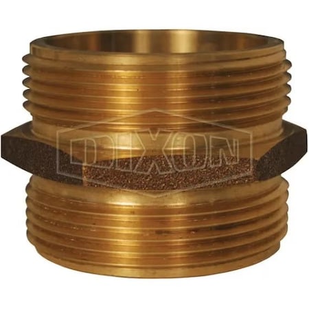Dixon The Right Connection Domestic Double Hex Nipple, 1 in Nominal, MNPT x MNST End Style, Cast Brass, Do DMH1010F-D