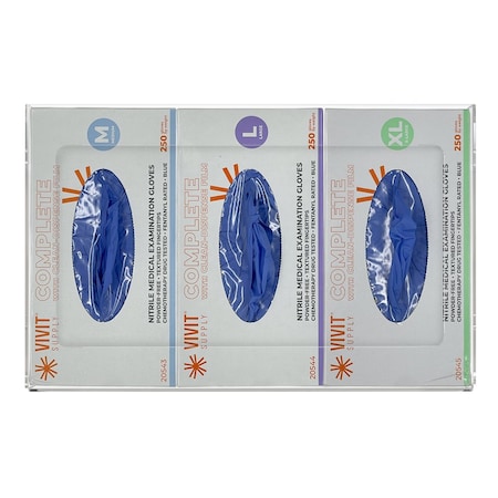 Origin Dispensing Solutions Glove Dispenser-Triple-PETG-Clear GL30X01CL