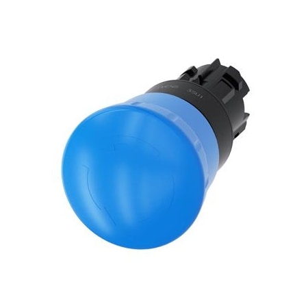 Siemens Mushroom pushbutton, 22 mm, round, plastic, blue, 40 mm, positive 3SU1000-1HB50-0AA0-ZY15