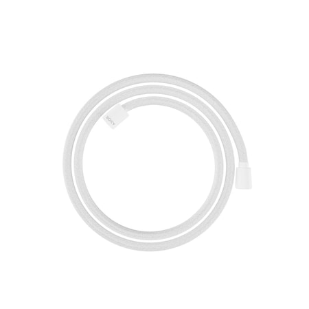 Axor ShowerSolutions Textile Hose with Cylindrical and Conical Nut, 63" in Matte White 28259700