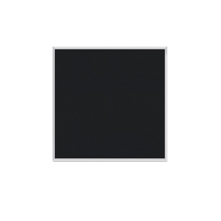 Ghent Fabric Bulletin Board, Satin Aluminum Frame, 4’H x 4'W, , Black AT44F95