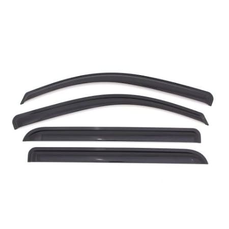 Ventshade Rainguards, Tape-On, Smoke, Acrylic, Set Of 4 94387