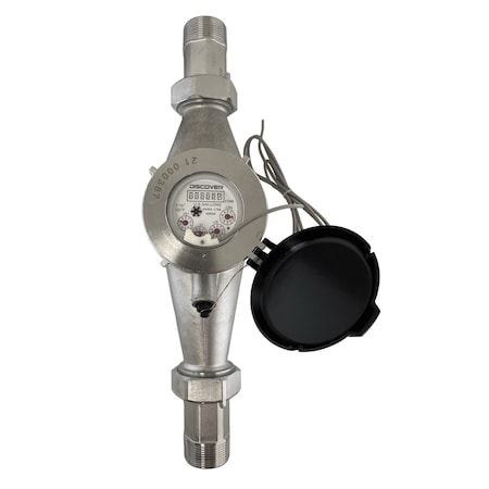 Discover 1-1/2 in. Lead Free Stainless Steel Water Meter Gallons 400004-G