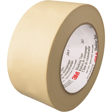 3M 2in x 60 yds. (12 Pack) 203 Masking Tape, 12PK T93720312PK