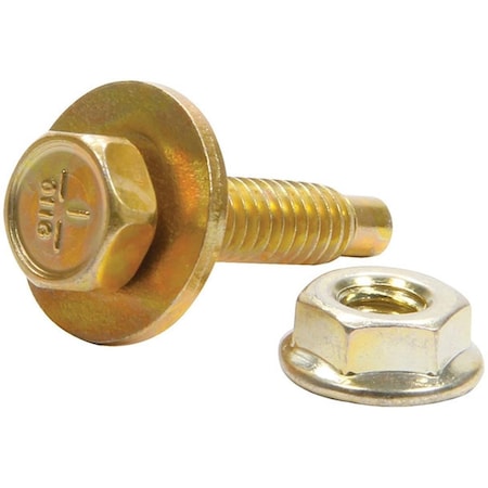 Allstar Performance 1.12 in. Body Bolt Kit with Clips - Gold, 10PK ALL18561