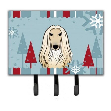 Carolines Treasures Winter Holiday Afghan Hound Leash and Key Holder BB1740TH68