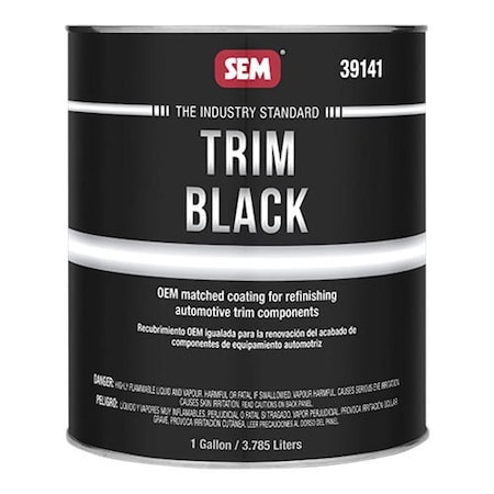 Sem Trim Black Trim Paint, 1 gallon, Black, 5 to 10 min Curing, Liquid 39141