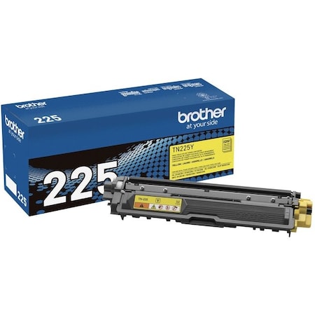 Brother Brother Genuine TN225Y High Yield Yellow Toner Cartridge - Laser - High Yield - 2200 Pages - Yellow - 1 Each TN225Y
