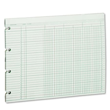 Tosafos Accounting Sheets, Six Column, 9.25 x 11.88, 100 Loose Sheets-Pack, Green TO2197354