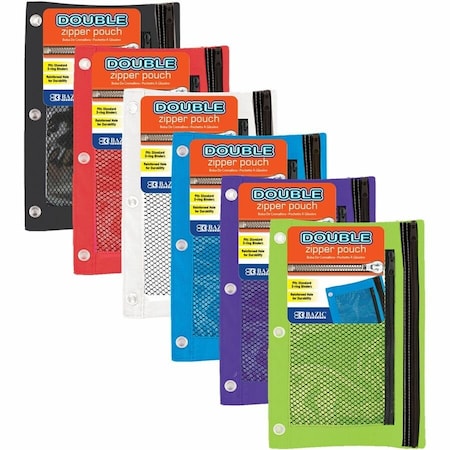 Bazic Products DDI 2336979 BAZIC Double Zipper 3-Ring Pencil Pouch, 24PK 807