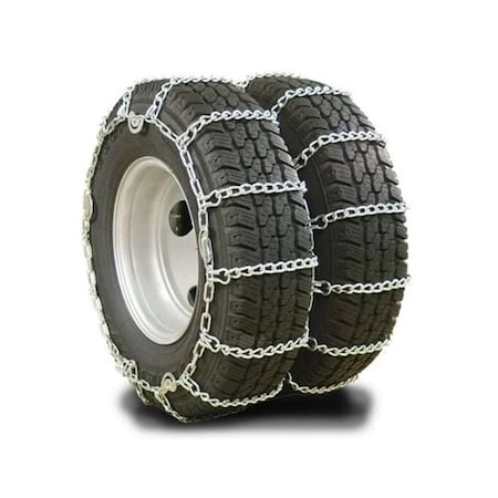 Mytee Products Set of 2 24.5in Twist Link Dual Snow Tire Chain for Semi Trucks - Tire Traction TC245VD