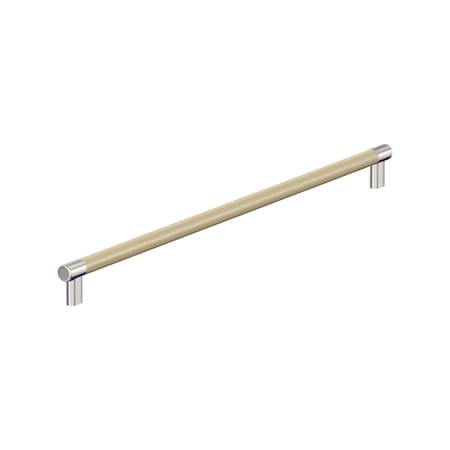 Amerock Esquire 24 inch 610mm Center-to-Center Polished Nickel/Golden Champagne Appliance Pull BP54042PNBBZ