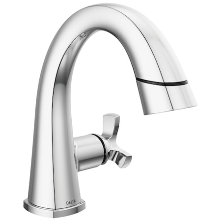 Delta Stryke Single Handle Pull-Down Bathroom Faucet In Lumicoat Chrome 5776-PD-PR-DST
