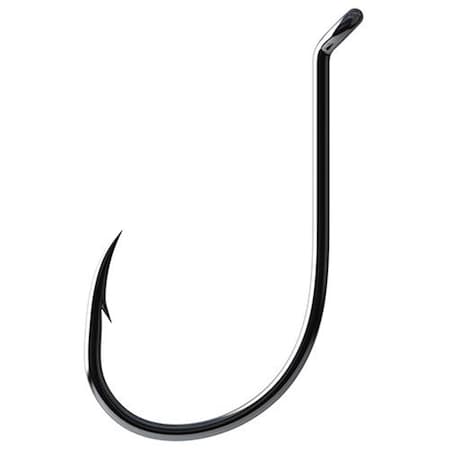 Eagle Claw Lazer Octopus Long Shank Offset Up Eye Hook- Platinum Black - Size 1 L2BG-1