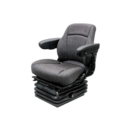 Uni Pro 1003 Air Suspension Seat, 12-Volt, Charcoal Gray Fabric 7915