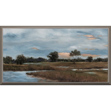 Homeroots River Walk Silver Framed Print Wall Art 526003