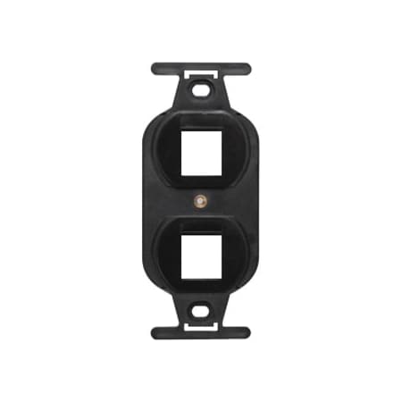 Leviton 2-Port Flush Mount Unloaded, Single Gang Quickport 106, Black 41087-2EP