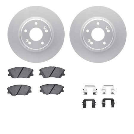 Dynamic Friction Co DFC Geospec Rotors with 5000 Advanced Brake Pads includes Hardware 4512-03126
