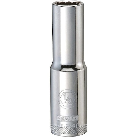Dewalt Deep Socket, 12 Pt, 1/2in, 1/2in SAE DWMT74536OSP