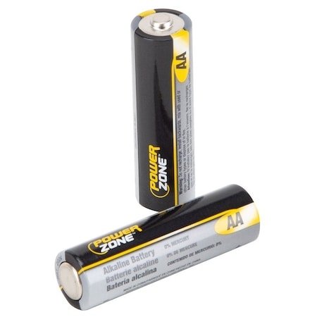 Powerzone Battery, 1.5 V Battery, AA Battery, Zinc, Manganese Dioxide, and Potassium Hydroxide LR6-24P