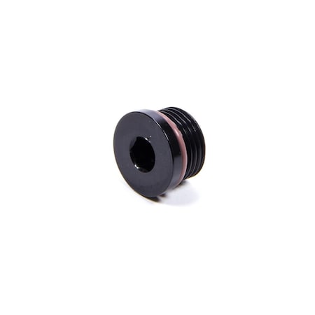 Hands On Plug Fitting 8 AN Male O-Ring Allen Head - Black Anodized HA3620738