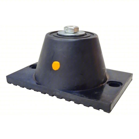 Zoro Select Floor Mount Vibration Isolator, EPDM 852C49