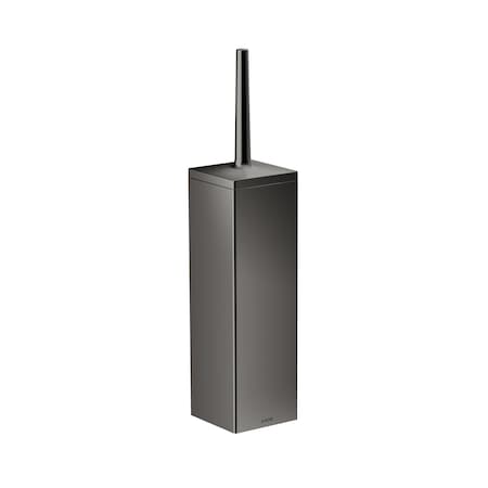Axor Universal Rectangular Toilet Brush Holder, Wall-Mounted in Polished Black Chrome 42655330