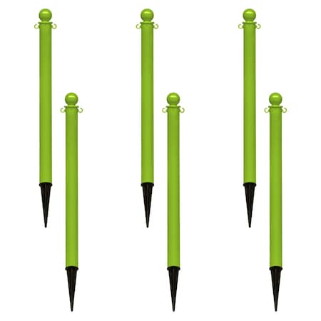 Mr. Chain Safety Green Medium Duty Ground Poles (6-Pack) 95414-6