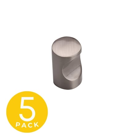 Sapphire Lunar Series 1 in. Modern Satin Nickel Cabinet Hardware Knob 5-Pack SP-1227-K-SN-5