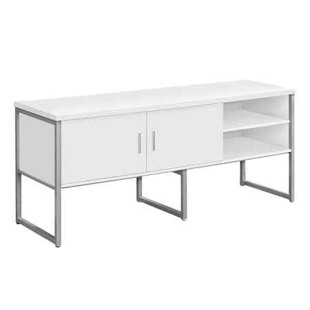 Monarch Specialties Office Credenza, 23.5 in D X 30 in W X Particle Board, Hollow-Core, Laminate, Mdf, Metal, Plastic, White I 7727