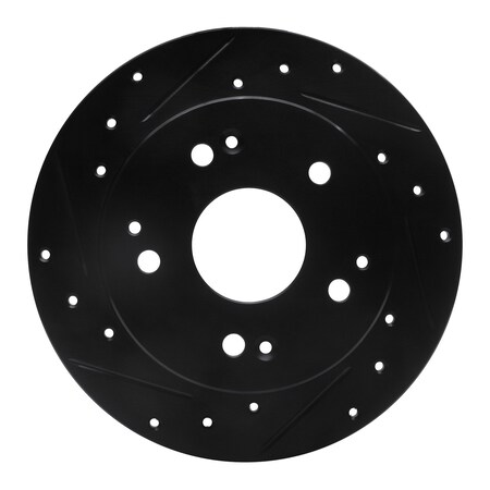 Dynamic Friction Co DFC Brake Rotor - Drilled and Slotted - Black 633-59026L
