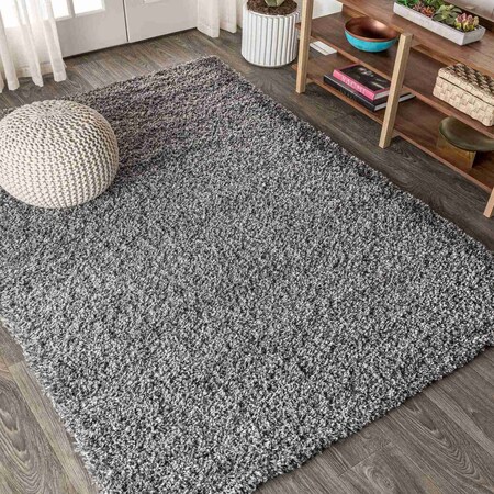 Jonathan Y Mercer Shag Plush Charcoal 8 ft. x 10 ft. Area Rug MCR106B-8
