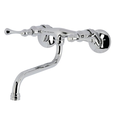 Kingston Brass Double-Handle Wall Mount Bathroom Faucet, Polished Chrome KS315C