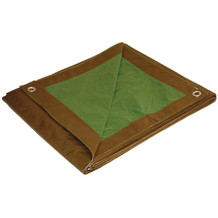 Fgi 18' x 24' Foremost 11824 Brown/Green Dry Top 7-Mil Full Size Reversible Tarp 11620