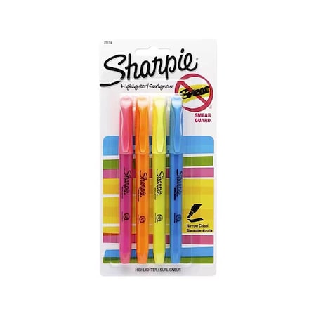Sharpie Sharpie Accent Neon Color Assorted Narrow Chisel Tip Highlighter 4 pk 2102110