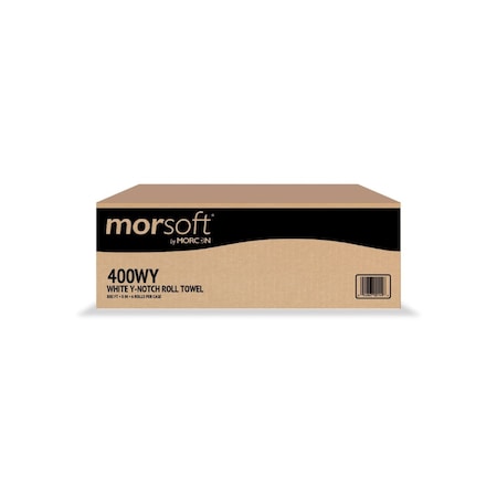 Morcon Y Notch Hardwound Roll Towel White, PK6 400WY