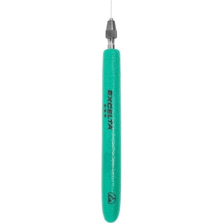 Excelta Pin Vise with Probe, 4.5" L, Brass 227D-ET