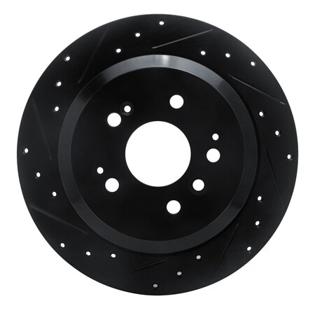 Dynamic Friction Co DFC Brake Rotor - Drilled and Slotted - Black 633-59062L