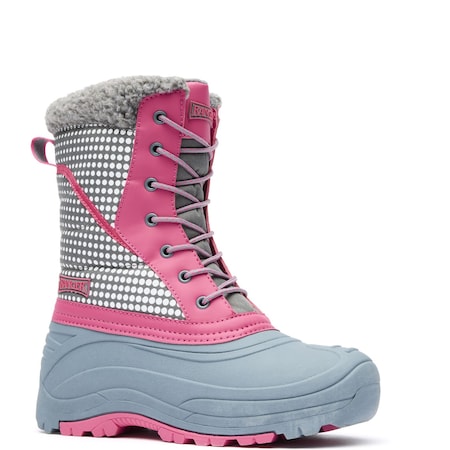 Ranger Youth Winter Boot, 6 M, 13 in H, Pink and Gray RGSBY40